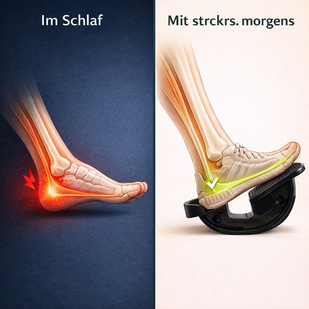 Plantarfaszie wird gedehnt